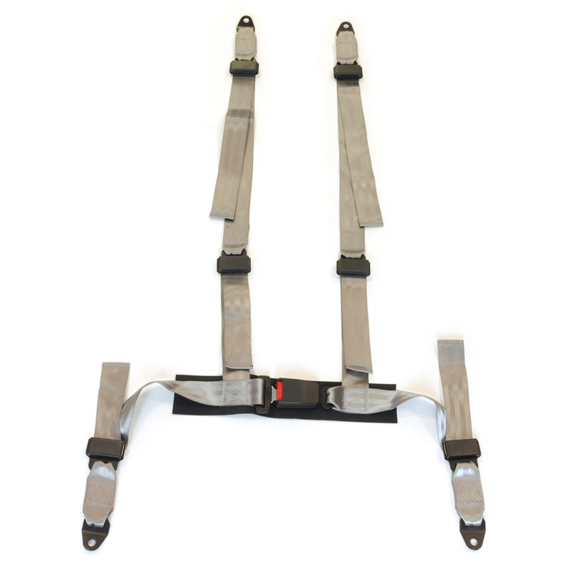 AutoStyle, Universal 4-Point Seat Belt - Silver - E-Mark
