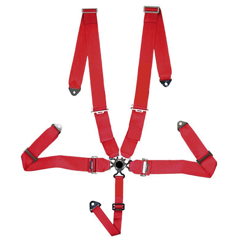 AutoStyle, Racing Seat Belt 5-Point - Red - Quick Release - E-Mark
