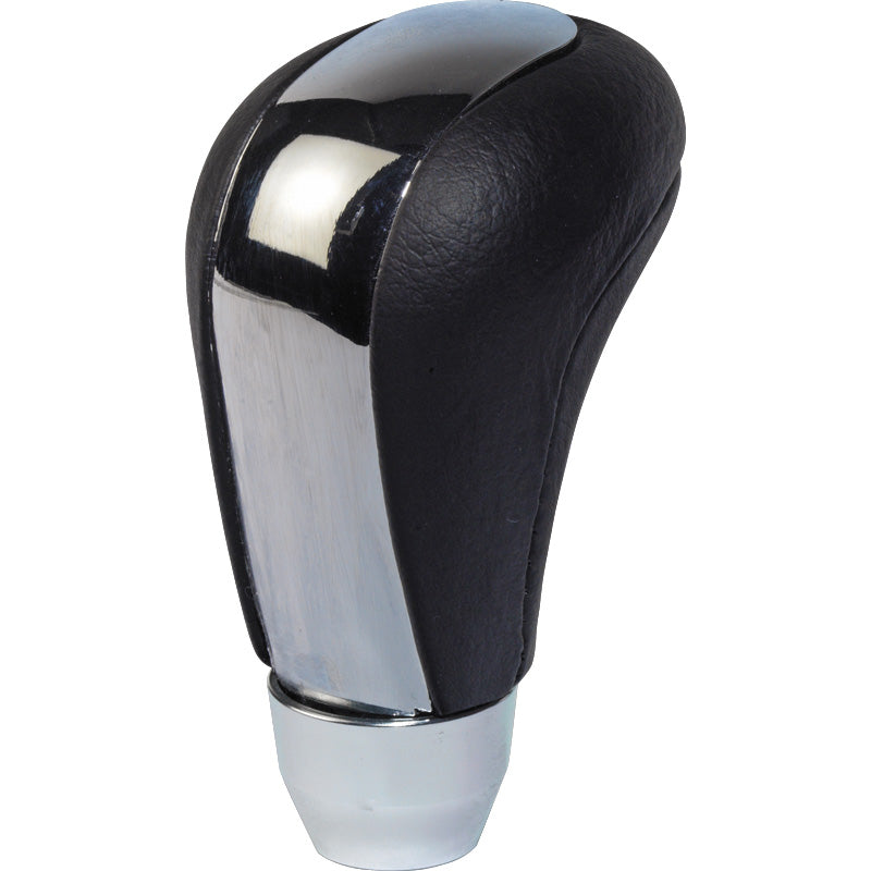 AutoStyle, Pommeau de levier de vitesse universel M-7 - cuir noir/finition polie