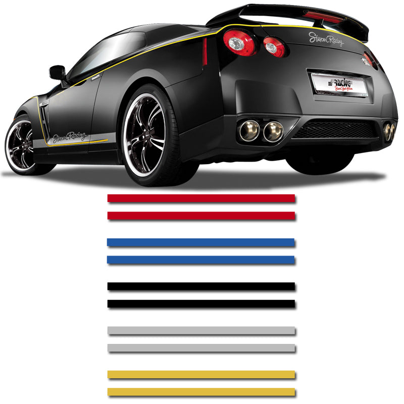 AutoStyle, universele zelfklevende striping - zilver - 2+2mm x 975cm