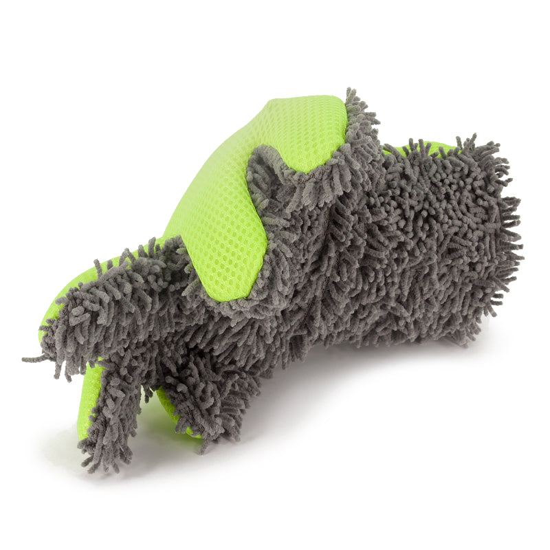 AutoStyle, Double-Sided Wash Mitt Glove - Grey/Green