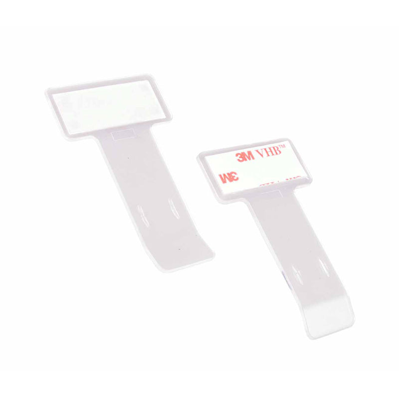 Hypersonic, Kit de clips universels pour billets et cartes - transparent - 75x40x2mm - 2 pièces - autocollant