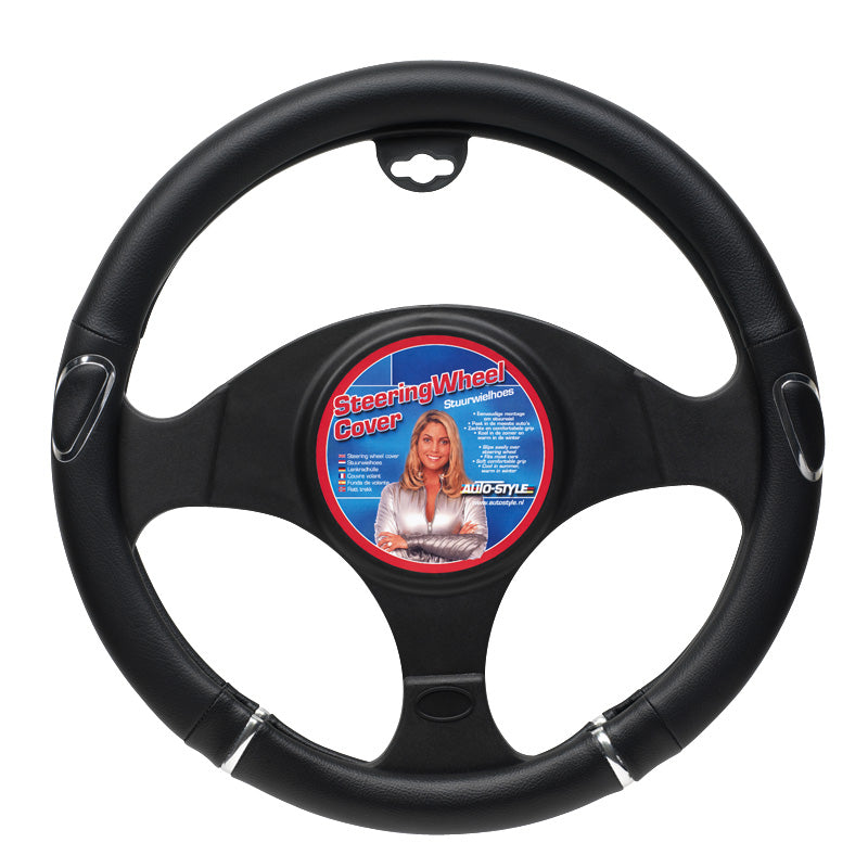 AutoStyle, Universele stuurhoes - Zwart/Chroom