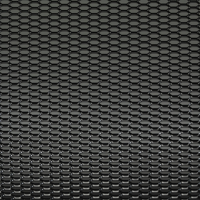 AutoStyle, RaceMesh Aluminium - Noir - 125x25cm - Design en nid d'abeille