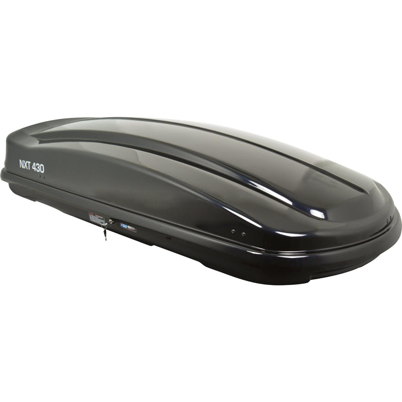 Twinny Load, Roof Box NXT 430 Liters - Gloss Black - 190x78x38cm - Dual Side Opening