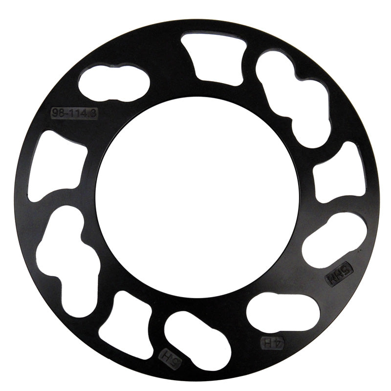 TPI, kit universel d'élargisseurs de voie - 5mm - 4/5 trous - PCD 98-114,3mm - noir