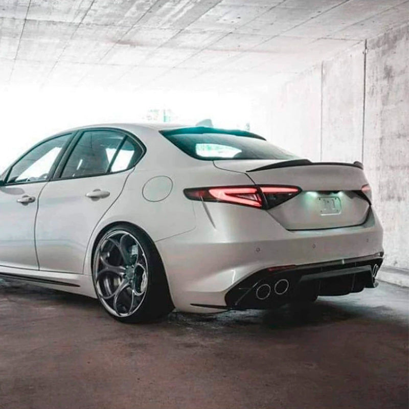 AutoStyle, spoiler arrière, ABS noir brillant, compatible avec Alfa Romeo Giulia (952) (2015-)
