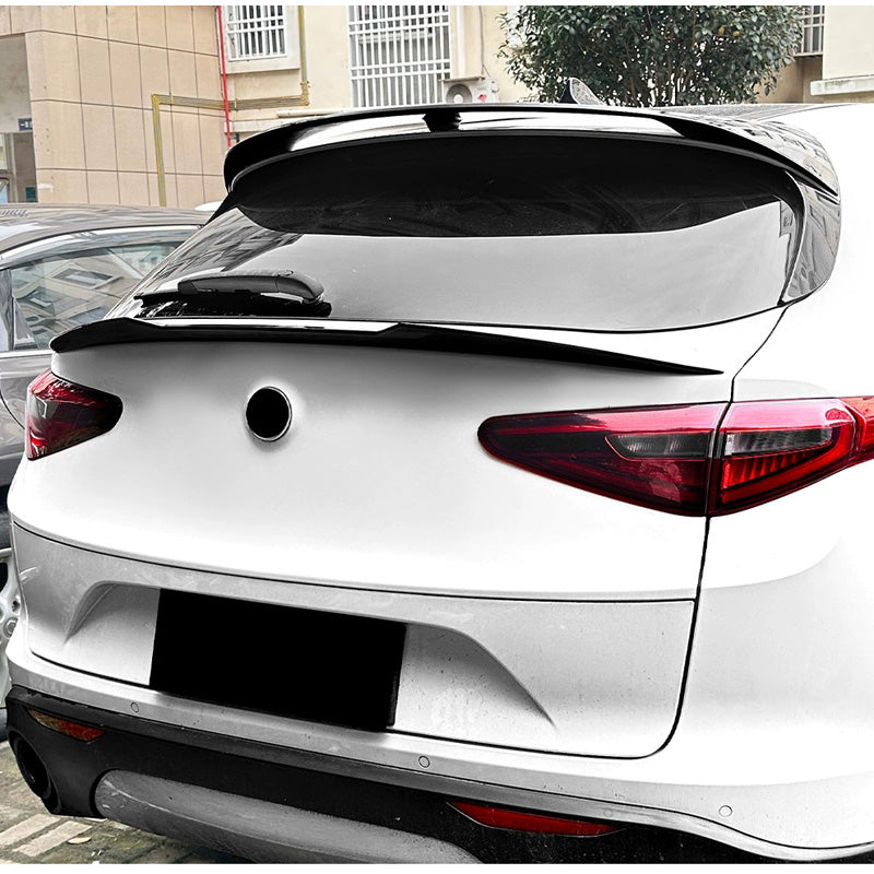 AutoStyle, spoiler arrière, ABS noir brillant, compatible avec Alfa Romeo Stelvio (949) (2016-)