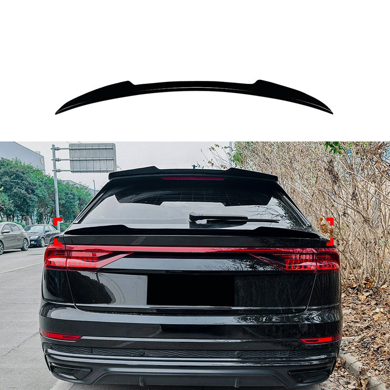 AutoStyle, Bagspoiler, ABS Blank Sort, passer til Audi Q8 (4MN) S-Line/SQ8/RSQ8 (2018-)