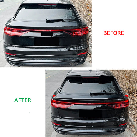 AutoStyle, Bagspoiler, ABS Blank Sort, passer til Audi Q8 (4MN) S-Line/SQ8/RSQ8 (2018-)