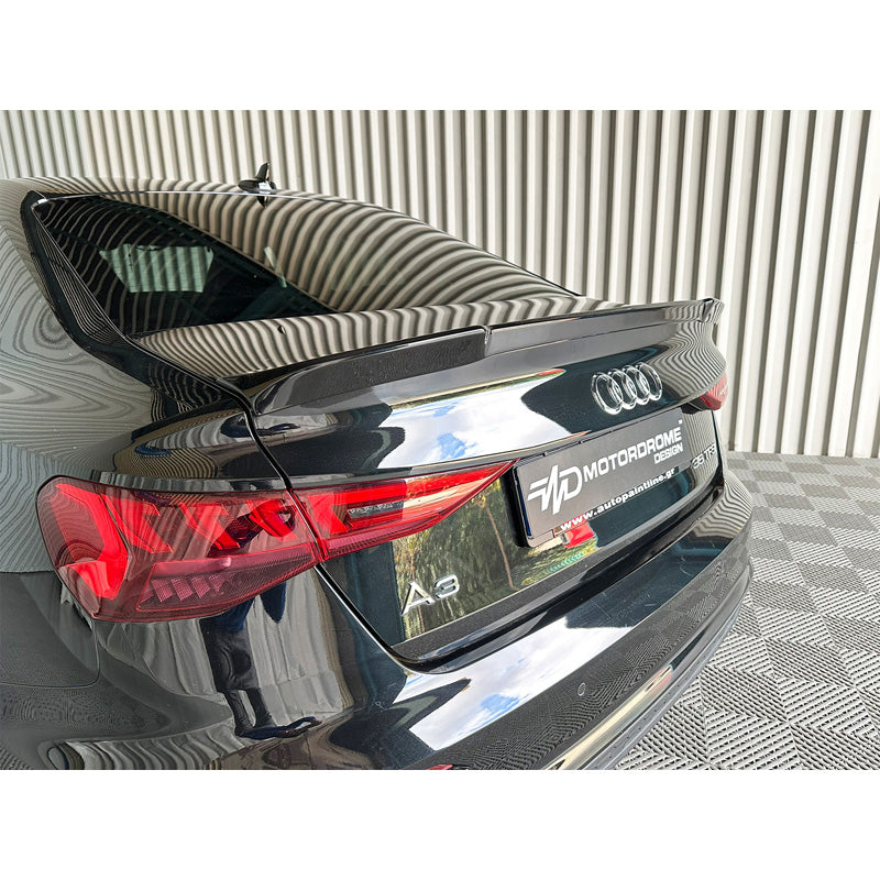 Motordrome, Rear Spoiler, Unpainted PU, Fits Audi A3 (8Y) Sedan 2020-, 'Aerodynamic Design'