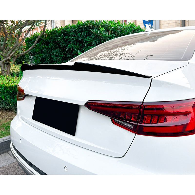 AutoStyle, achterspoiler, glanzend zwart, past op Audi A4 (B9) Sedan 2015-2024