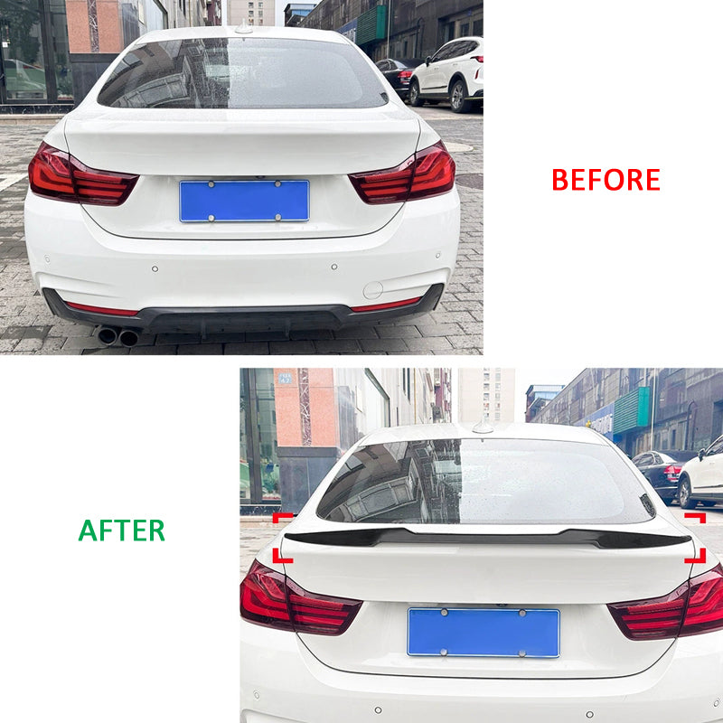 AutoStyle, Bagspoiler, Blank sort, passer til BMW 4-Series F36 Gran Coupe (2014-2021)