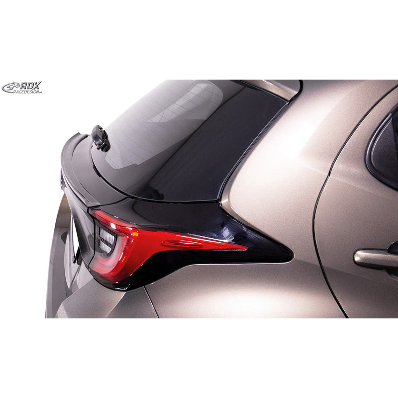 RDX Racedesign, lèvre de becquet de coffre, compatible avec Toyota Yaris 2020- (ABS)