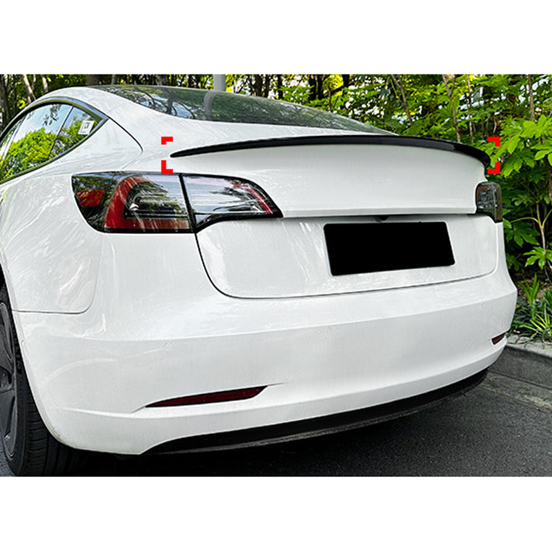 AutoStyle Rear Spoiler, Gloss Black ABS, Fits Tesla Model 3 (2017- incl. Facelift)