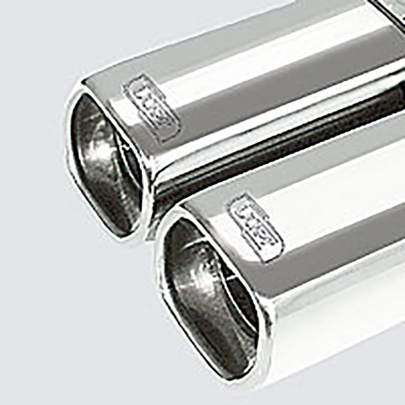 Ulter Sport, sortie d'échappement sport, s'adapte à BMW E46 6 cylindres Sedan/Coupé/Touring 320i 110kW/323i 125kW/328i 142kW 1998-2005 (with 1 connection pipe) 2x 80x65mm
