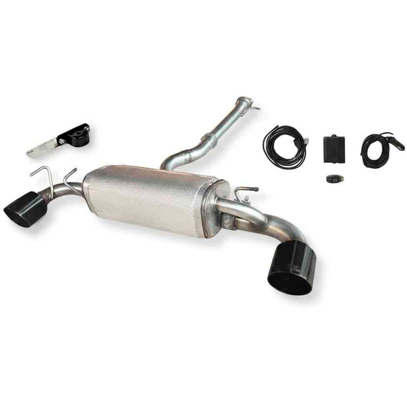 Ulter Sport, Double échappement sport, acier inoxydable noir, compatible avec Toyota GR Yaris Mk2 (2024-)