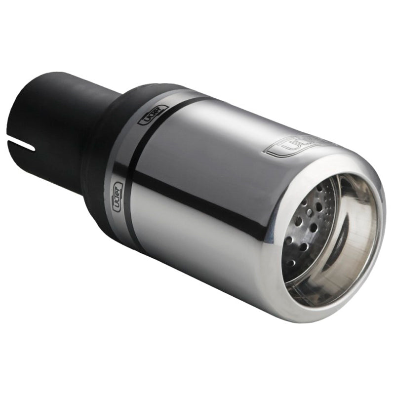 Ulter Sport, Uitlaatsierstuk - Rond Ø80mm brede rand - Lengte 200mm - Montage ->50mm - Inox