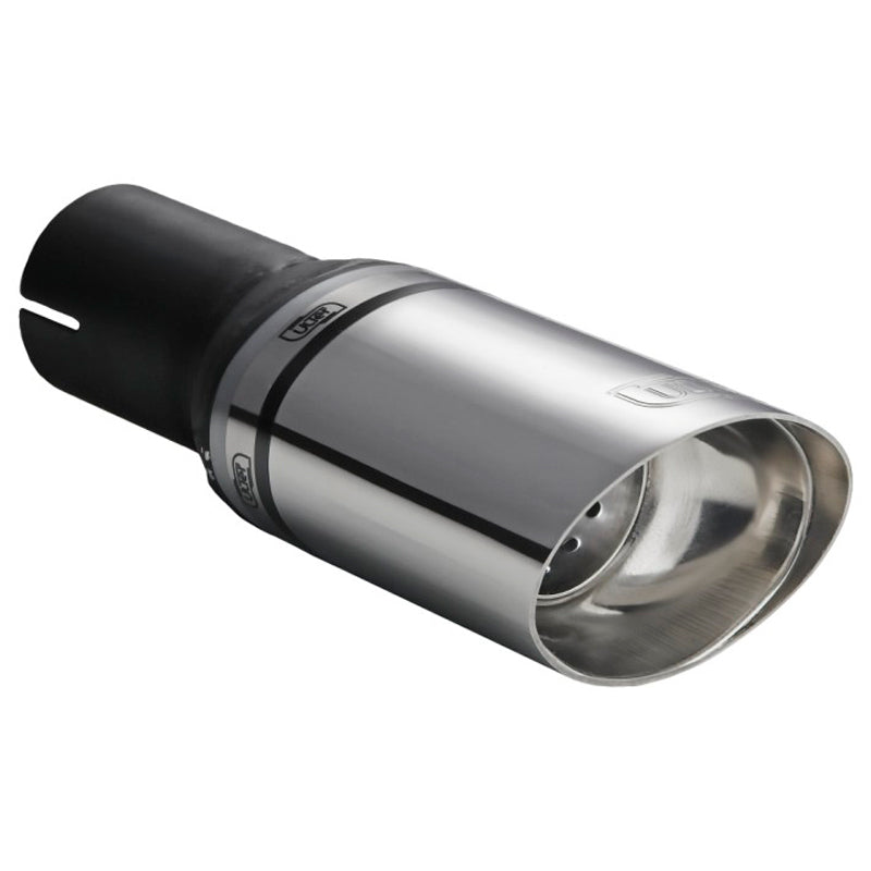 Ulter Sport, Exhaust tip - Oval Race 95x65mm Slanted - Length 120mm - Installation ->50mm - Inox