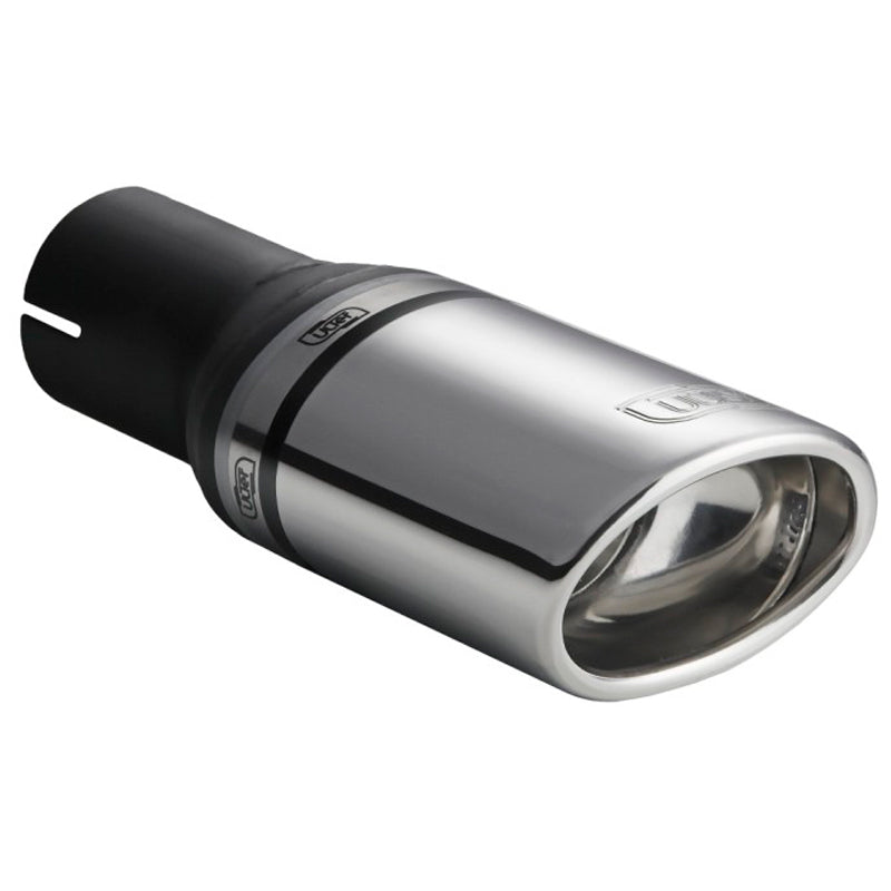 Ulter Sport, Uitlaatsierstuk - Ovaal 95x65mm schuin - Lengte 120mm - Montage ->50mm - Inox
