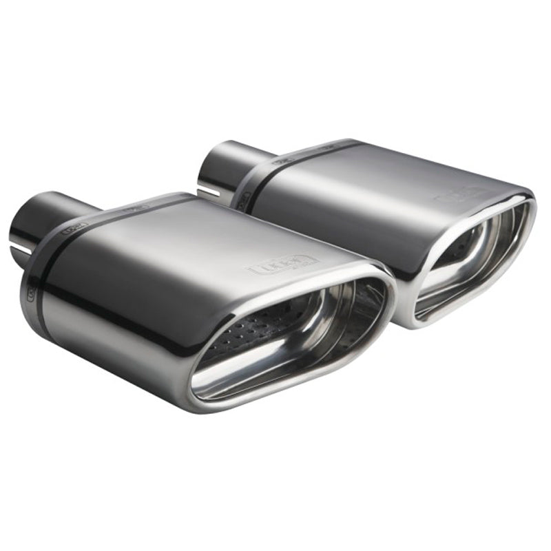 Ulter Sport, Uitlaatsierstuk (links) - Ovaal 145x75mm - Lengte 140mm - Montage ->50mm - Inox