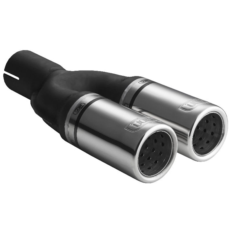 Ulter Sport, Tailpipe - Double Round Ø60mm - Length 170mm - Installation ->50mm - Inox