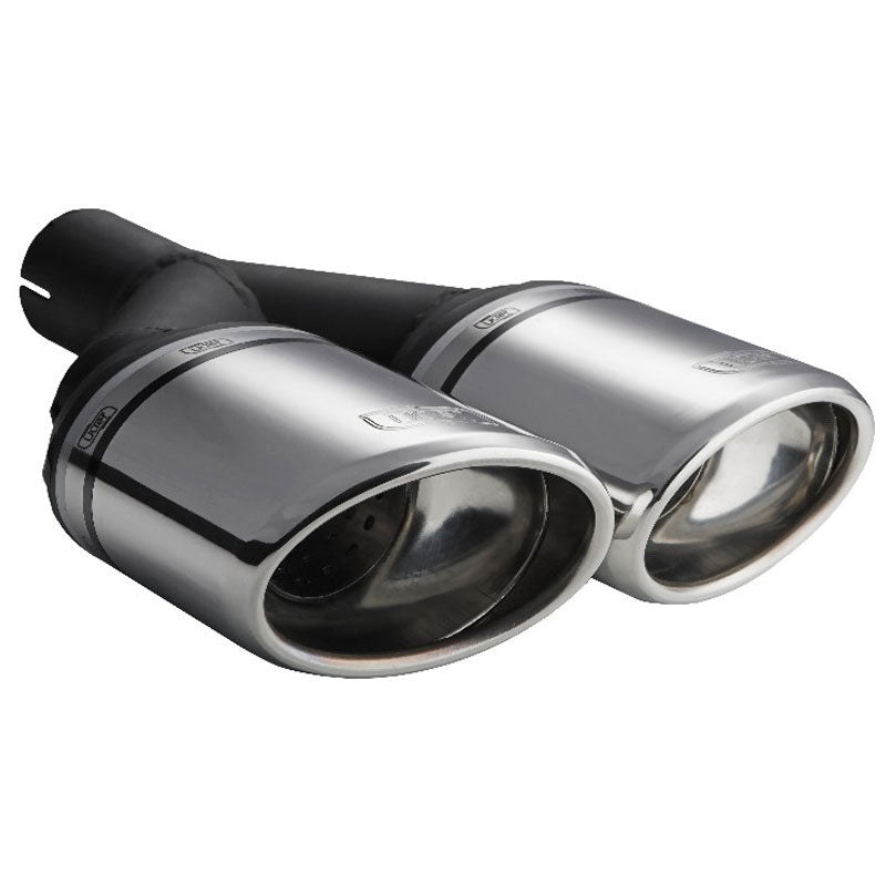 Ulter Sport, Tailpipe - Double Oval 120x80mm Slanted - Length 250mm - Installation ->50mm - Stainless steel