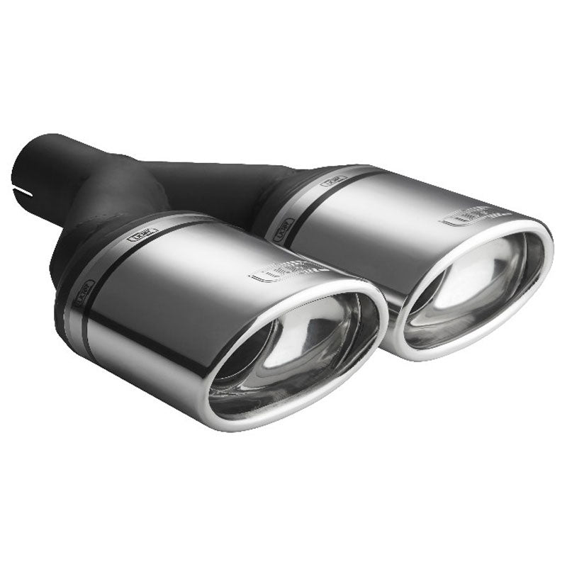 Ulter Sport, Tailpipe - Double Oval 120x80mm Slanted Type 2 - Length 250mm - Installation ->50mm - Stainless steel