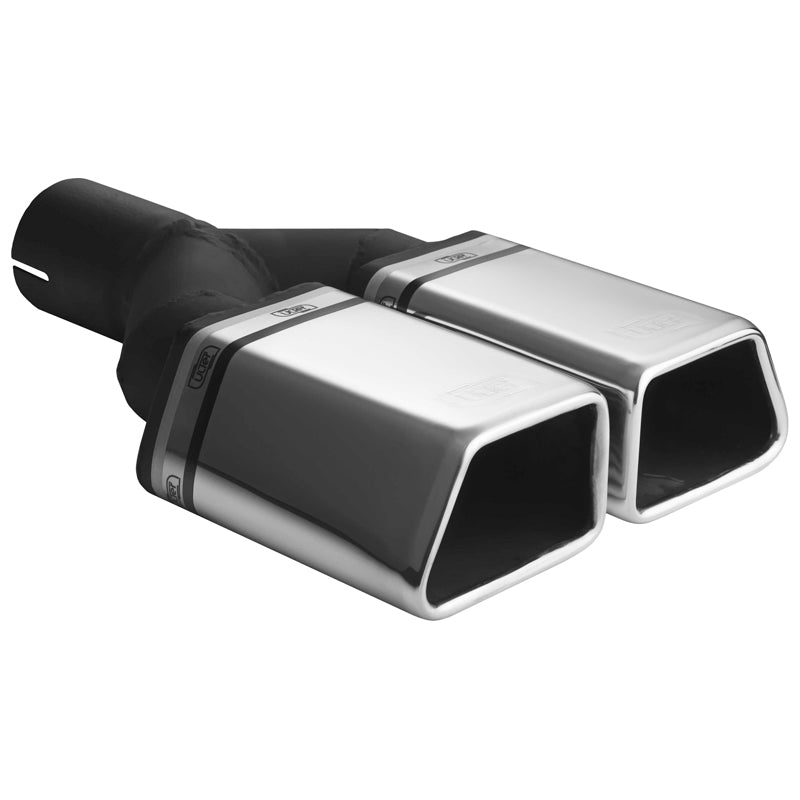 Ulter Sport, Tailpipe - Double Trapezium 86x54mm - Length 200mm - Installation ->50mm - Stainless steel