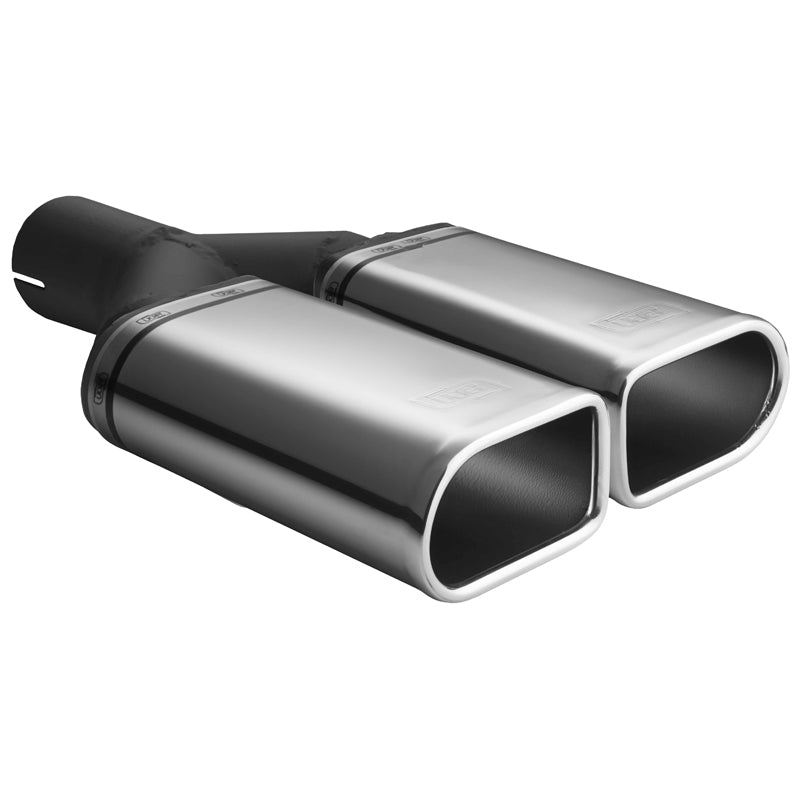 Ulter Sport, Tailpipe - Double Oval 110x65mm - Length 200mm - Installation ->50mm - Inox
