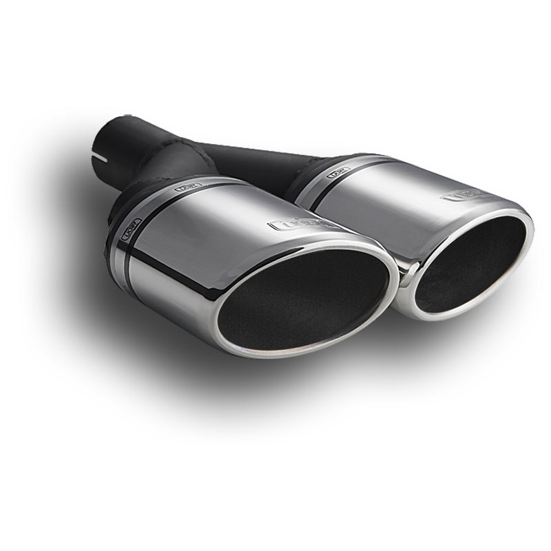 Ulter Sport, Tailpipe - Double Oval 95x65mm Slanted Type II - Length 200mm - Installation ->50mm - Inox