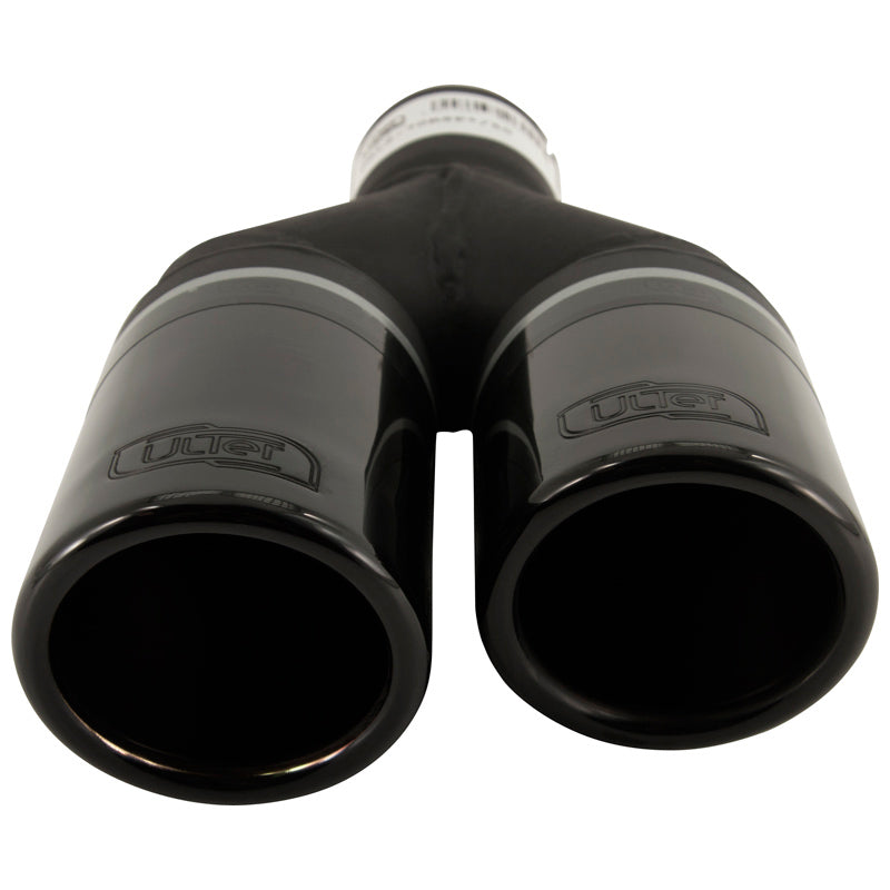 Ulter Sport, Exhaust Tip (right) - Double Round Ø70mm - Length 200/180mm - Installation ->50mm - Inox Black