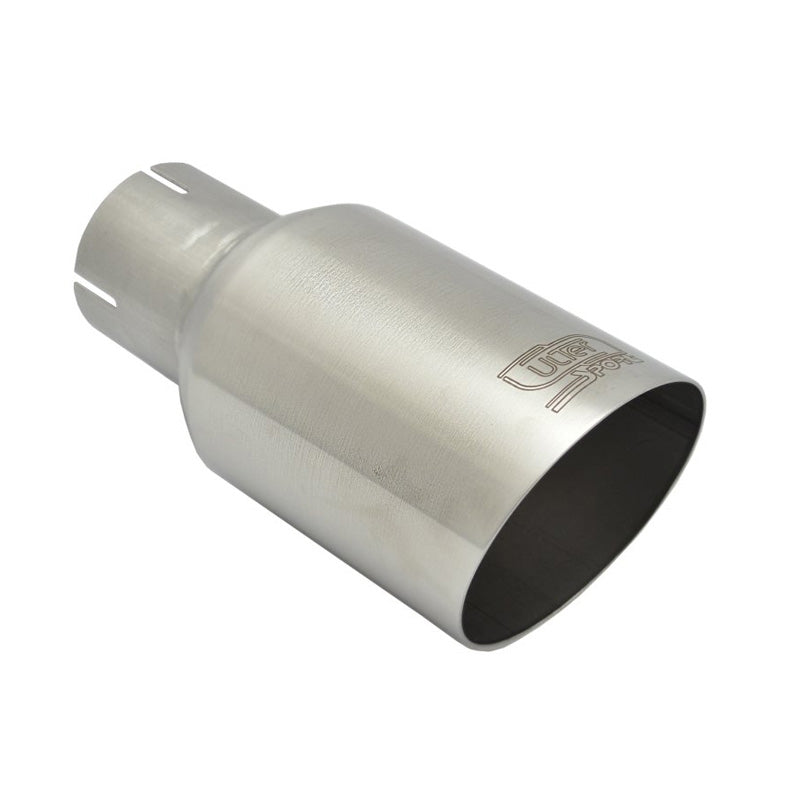 Ulter Sport, uitlaatpijp - rond Ø90mm schuin - lengte 180mm - montage ->50mm - geborsteld satin Inox