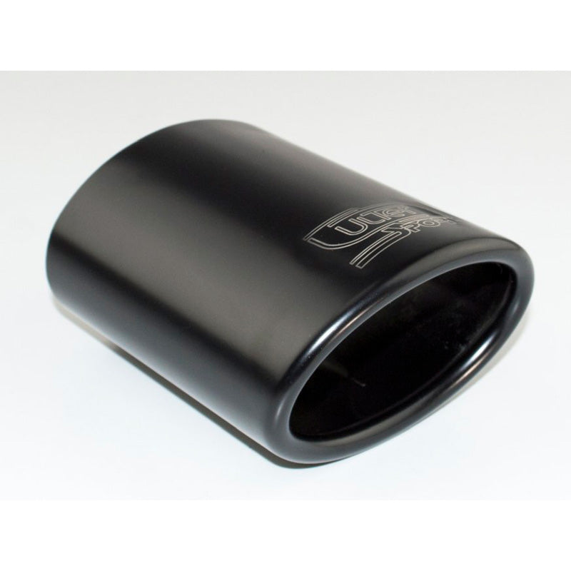 Ulter Sport, Tailpipe - Oval 95x65mm Slanted - Length 120mm - Installation 40-55mm - Black Inox