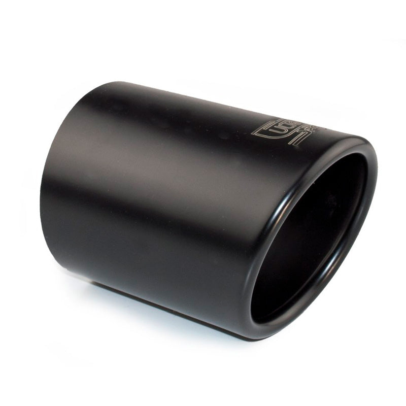 Ulter Sport, Uitlaattip - Rond Ø90mm afgeschuind - Lengte 120mm - Montage 65-80mm - Zwart Inox