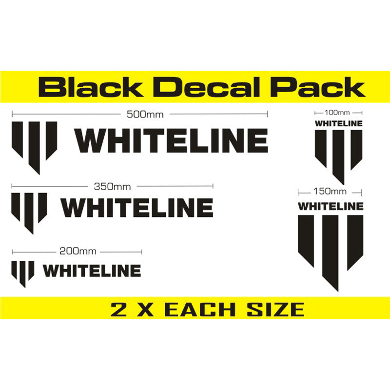 Whiteline, Whiteline, kits de stickers 10 pièces noir
